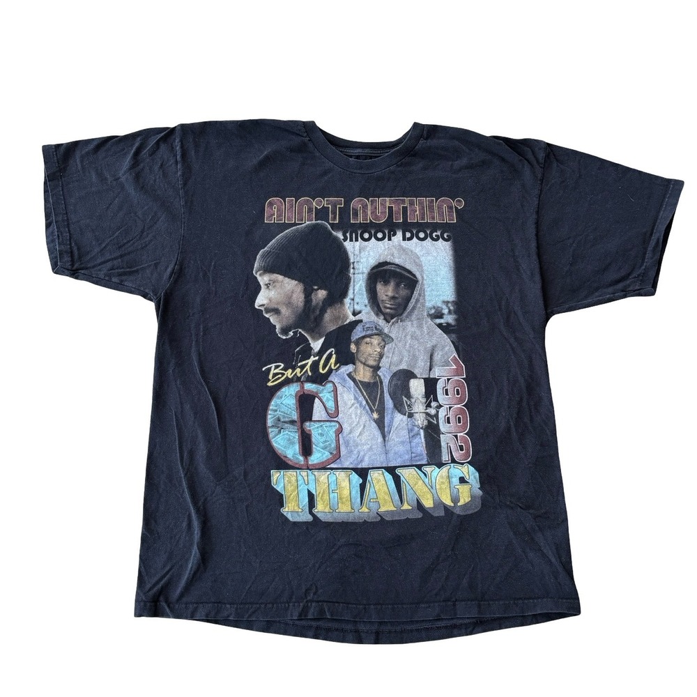 Snoop Dogg Nuthing But a G Thang Graphic Rap‎ Tee Black Size Large Horizon